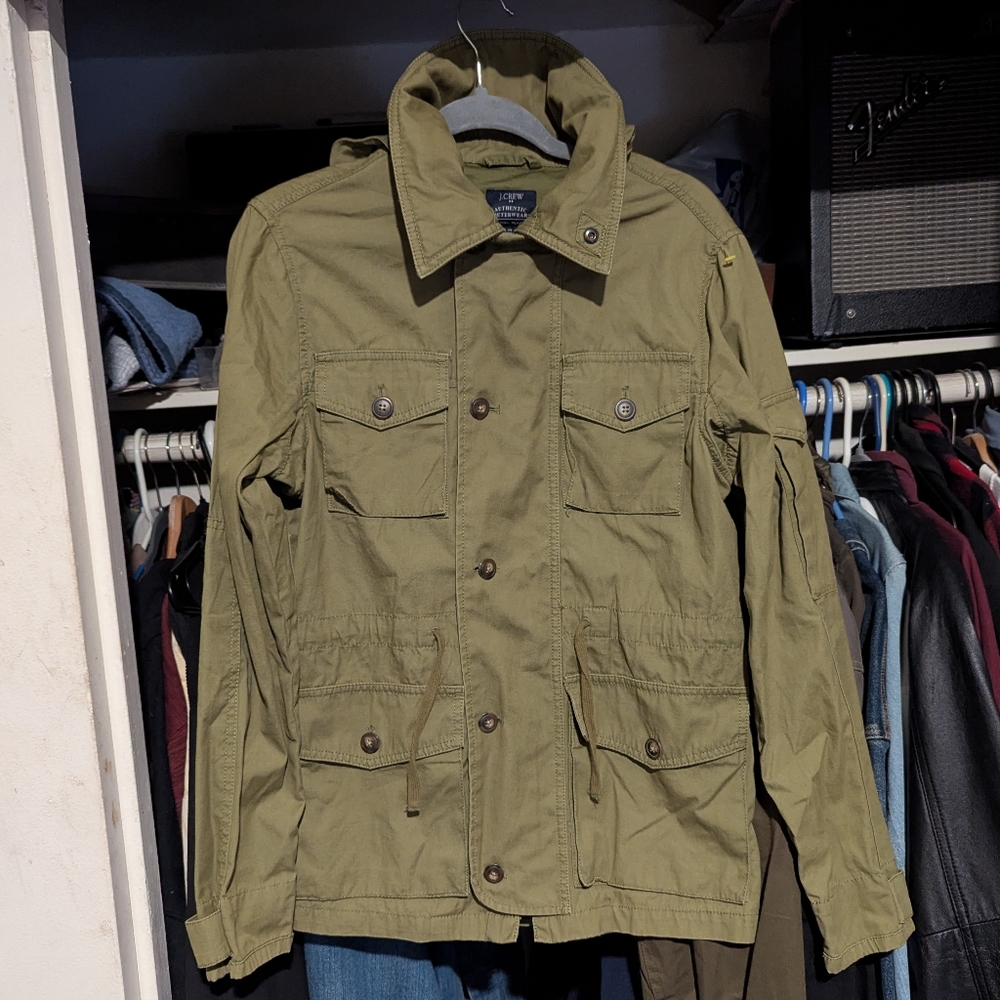 J. Crew Authentic Outerwear Womens Military Field Jacket Size XS M-65 Full Zip
